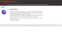 Tablet Screenshot of blutdiagnose.com